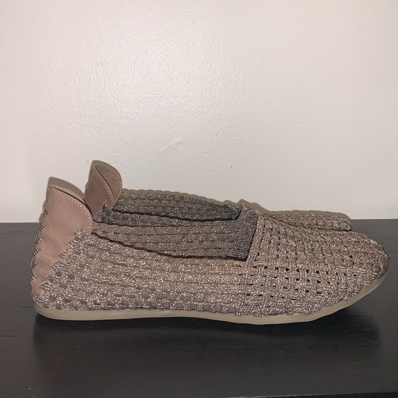 Adam Tucker Flats.  Fabric & Leather Upper.  Leather Sock.  Bronze.  Flats.  10 - Picture 3 of 10